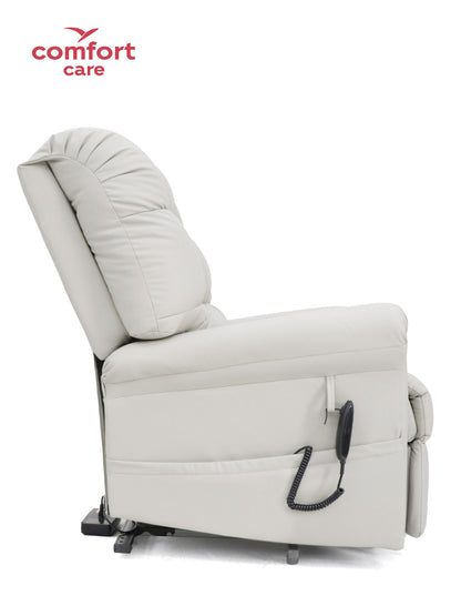 Cloud Comfort Power Lift Recliner Sofa – Dual Motor Tech Leather (Light Grey, Ash, Brown)