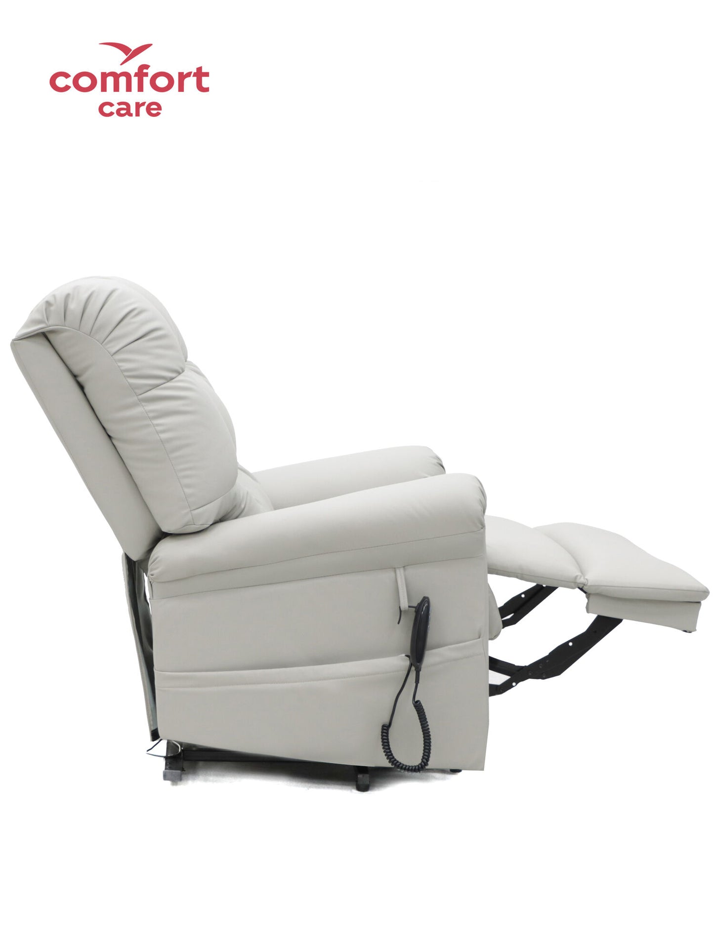 Cloud Comfort Power Lift Recliner Sofa – Dual Motor Tech Leather (Light Grey, Ash, Brown)