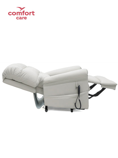 Cloud Comfort Power Lift Recliner Sofa – Dual Motor Tech Leather (Light Grey, Ash, Brown)