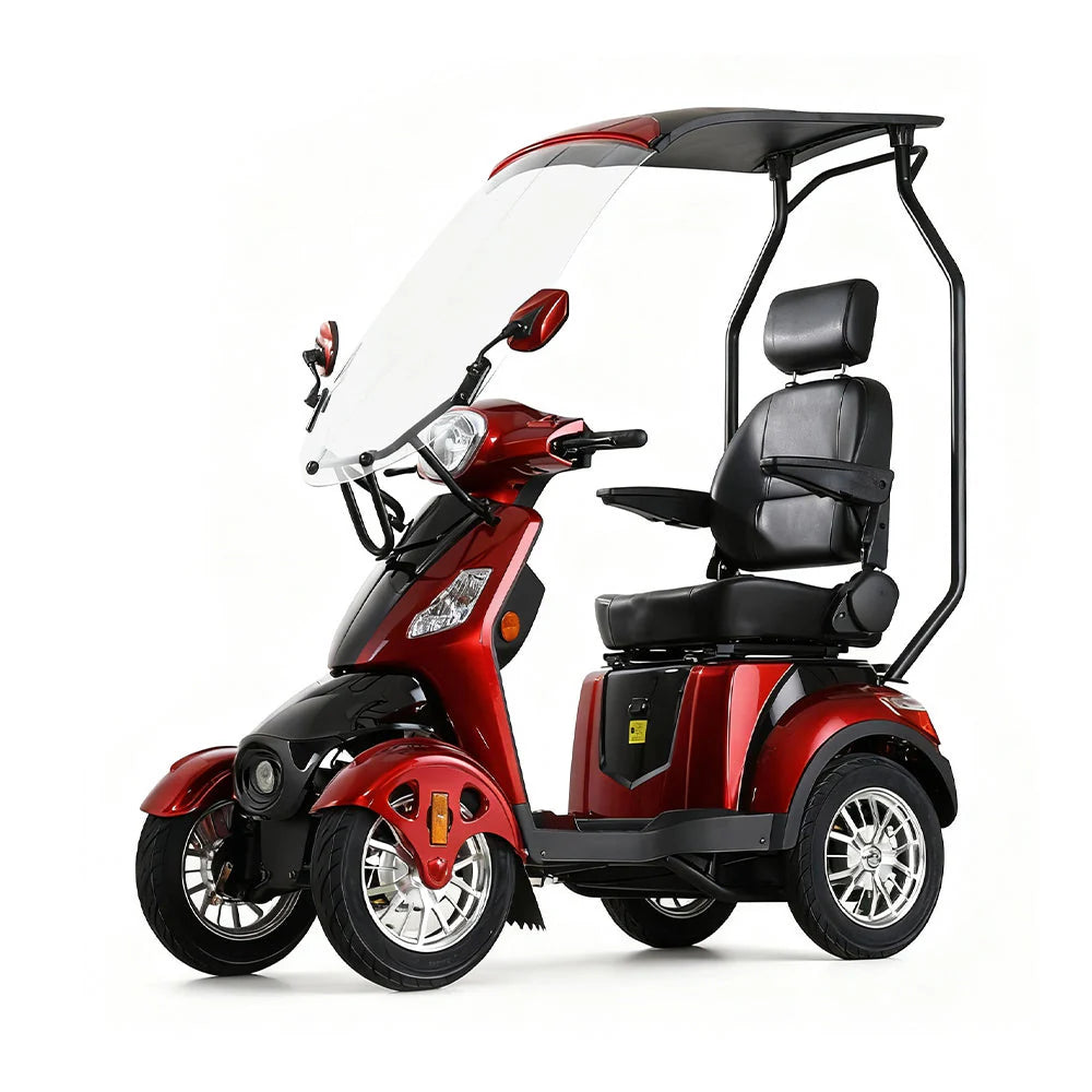 All-Weather 3-Wheel Electric Mobility Scooter — 500W with Canopy & Windshield B03B