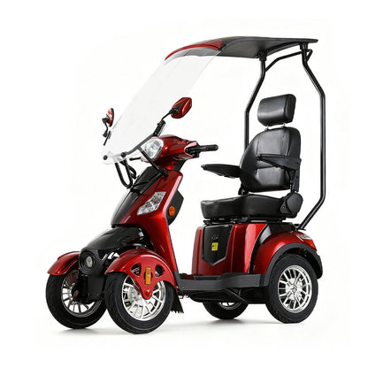 All-Weather 3-Wheel Electric Mobility Scooter — 500W with Canopy & Windshield B03B