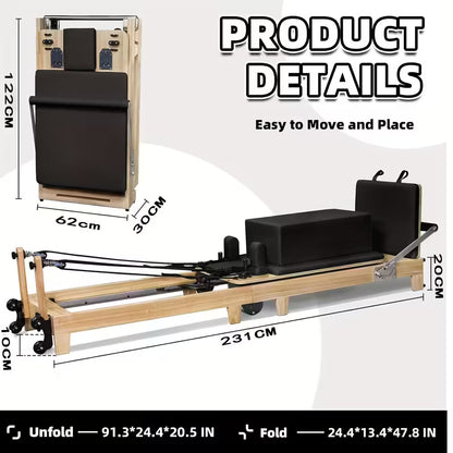 Foldable Wooden Pilates Reformer