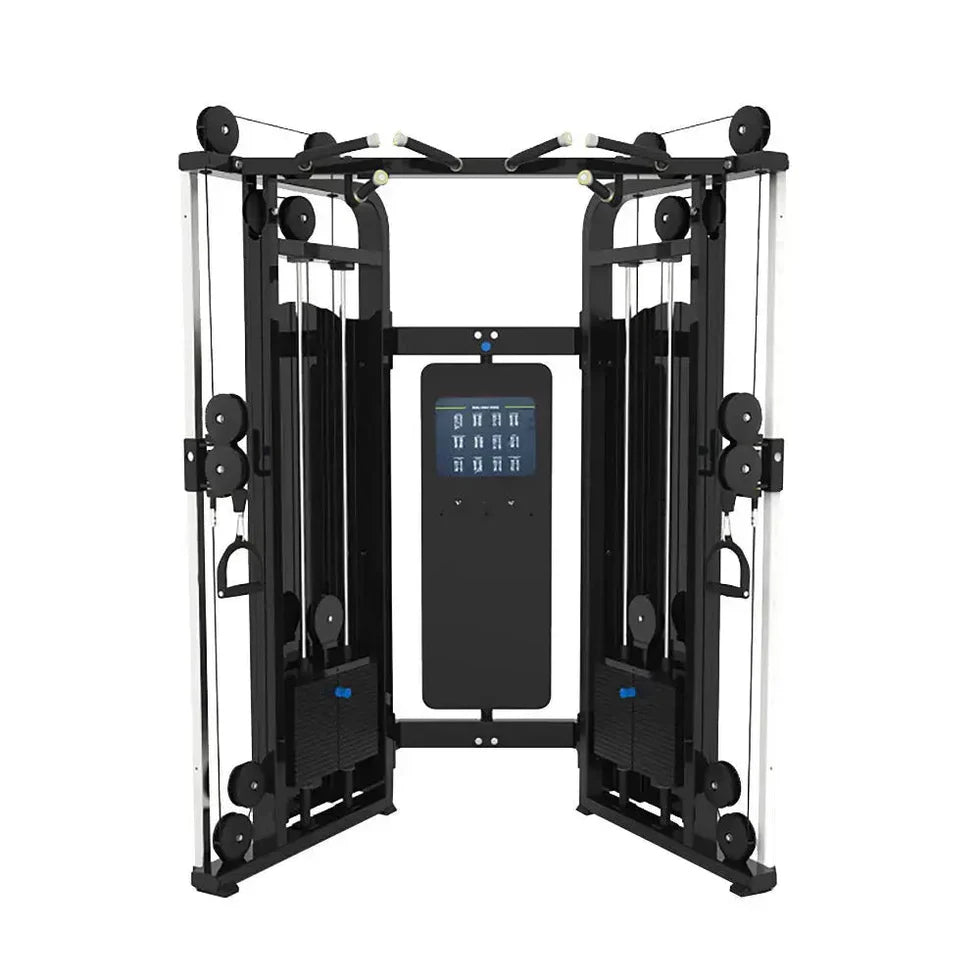 Multi-Function Medium Cable Crossover Machine – Dual Stack Strength Training Equipment (Black)