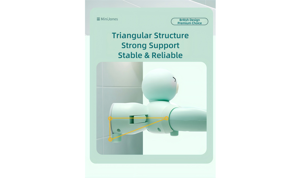 Wall-Mounted Baby Bath Stand - Ergonomic Hands-Free Bathing Solution