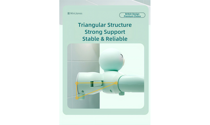 Wall-Mounted Baby Bath Stand - Ergonomic Hands-Free Bathing Solution