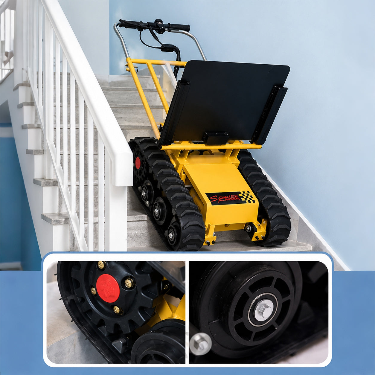 Electric Crawler Climbing Machine – Heavy-Duty Stair Climbing Trolley