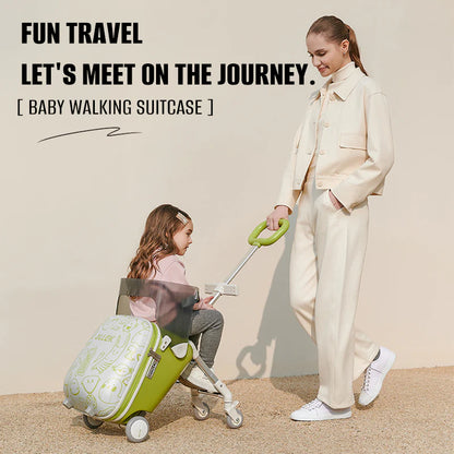 Urban Culture Homes 20" Children's Travel Suitcase with Seat & Rider Capabilities | Anti-Rollover Carry-On Luggage