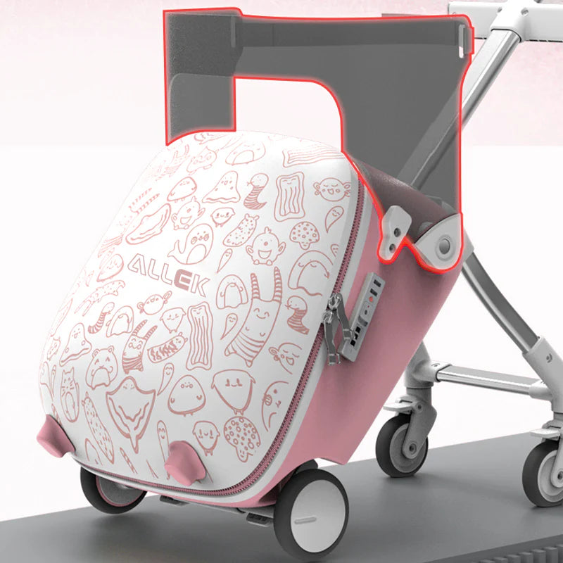 Urban Culture Homes 20" Children's Travel Suitcase with Seat & Rider Capabilities | Anti-Rollover Carry-On Luggage