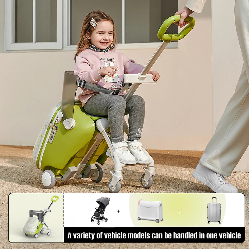 Urban Culture Homes 20" Children's Travel Suitcase with Seat & Rider Capabilities | Anti-Rollover Carry-On Luggage