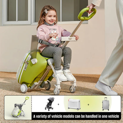 Urban Culture Homes 20" Children's Travel Suitcase with Seat & Rider Capabilities | Anti-Rollover Carry-On Luggage