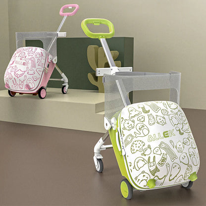 Urban Culture Homes 20" Children's Travel Suitcase with Seat & Rider Capabilities | Anti-Rollover Carry-On Luggage