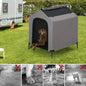 2-in-1 Elevated Dog House | Outdoor Pet Tent with Waterproof Canopy