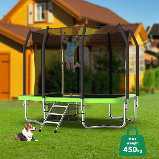 6 ft × 9 ft Rectangular Outdoor Trampoline with Safety Enclosure