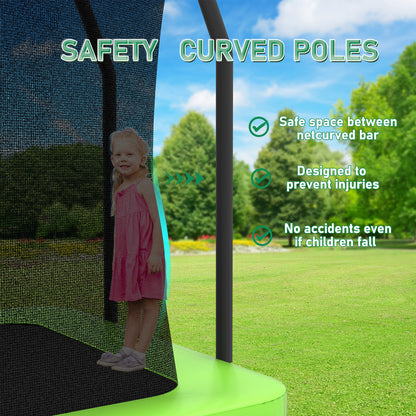 6 ft × 9 ft Rectangular Outdoor Trampoline with Safety Enclosure