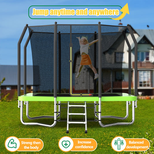 6 ft × 9 ft Rectangular Outdoor Trampoline with Safety Enclosure