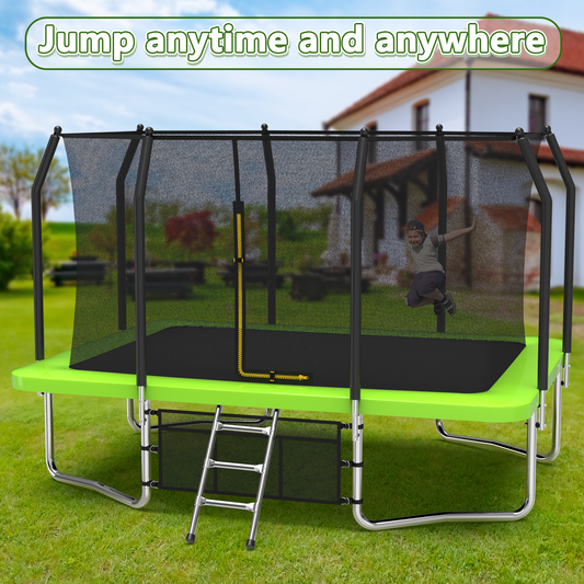 9ft × 12ft Rectangle Trampoline — Premium Outdoor Bounce for Kids & Families