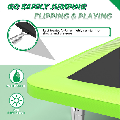 9ft × 12ft Rectangle Trampoline — Premium Outdoor Bounce for Kids & Families
