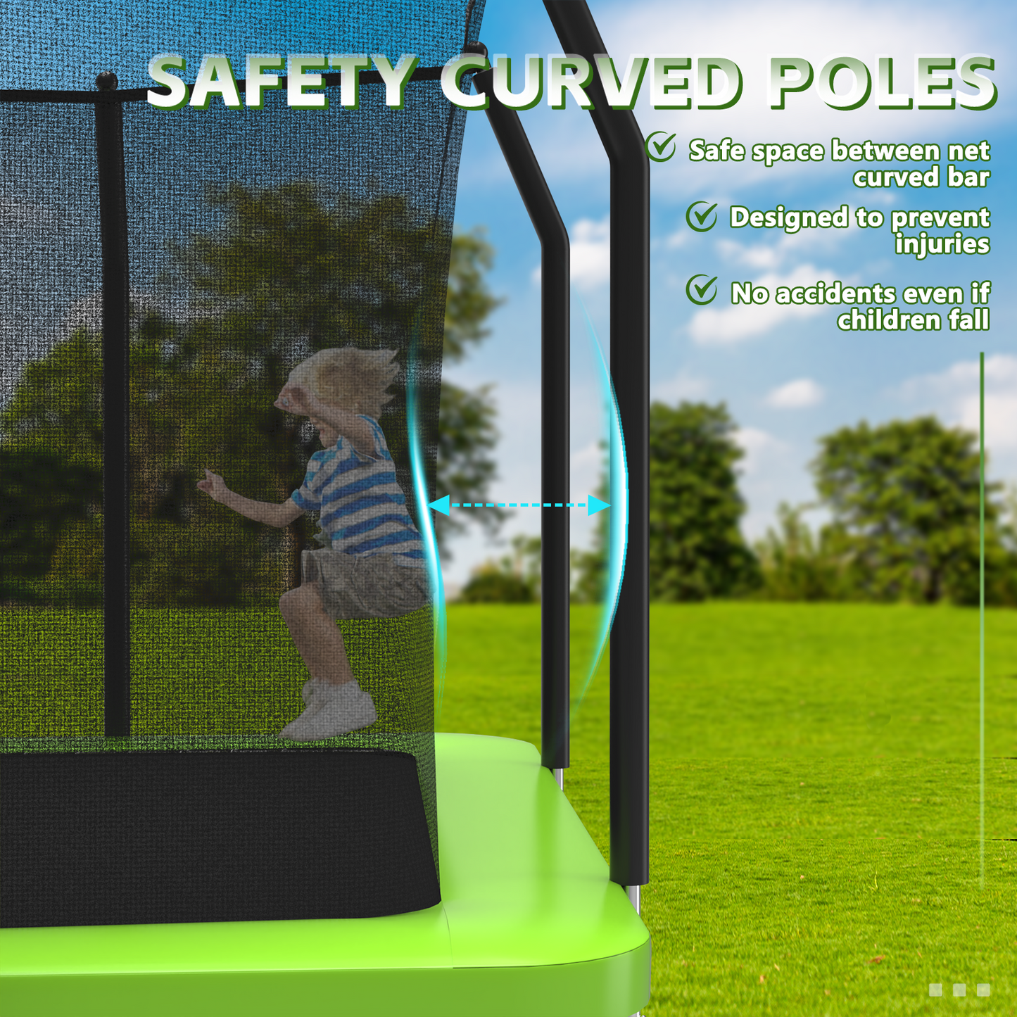 9ft × 12ft Rectangle Trampoline — Premium Outdoor Bounce for Kids & Families
