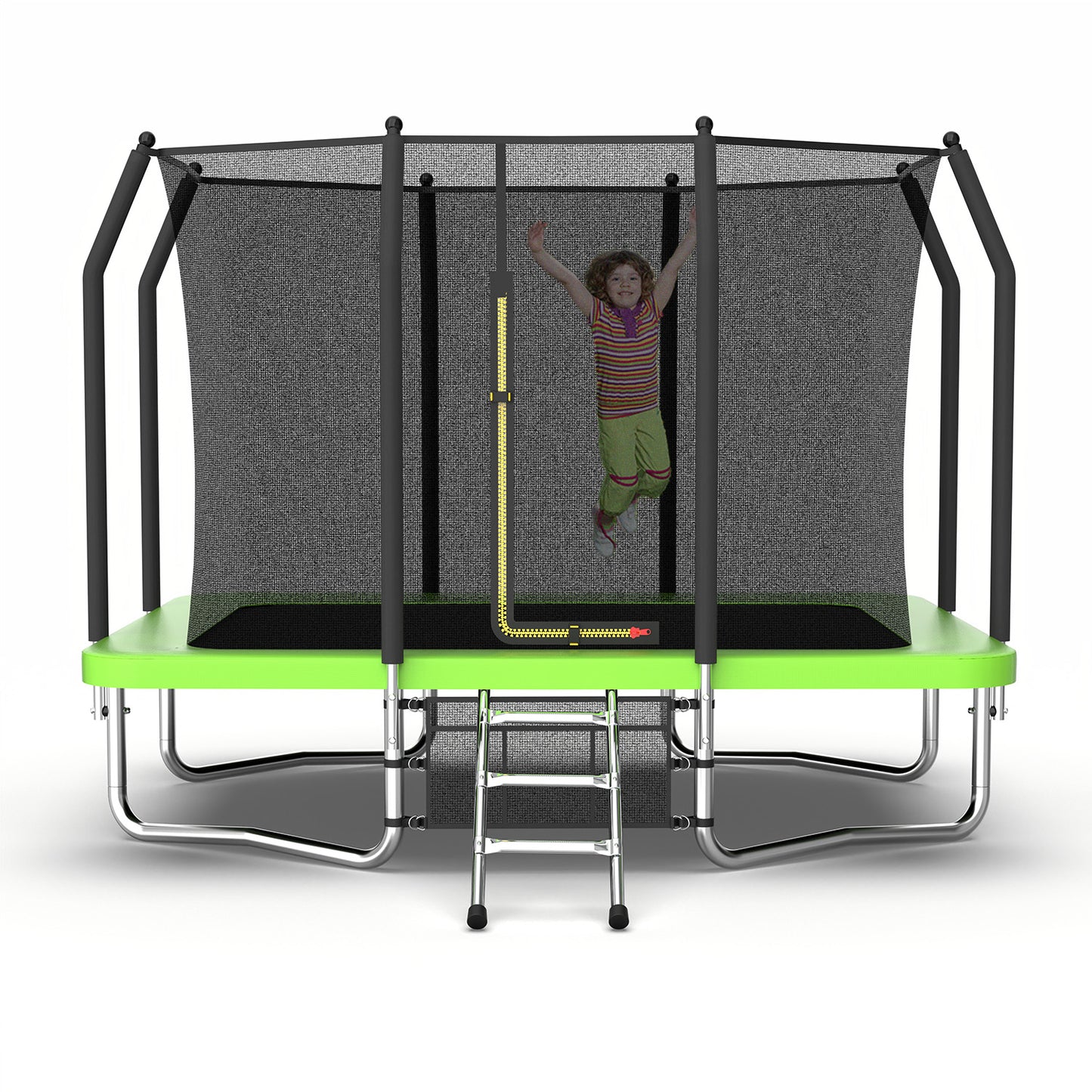 7 ft × 10 ft Rectangular Outdoor Trampoline with Safety Enclosure