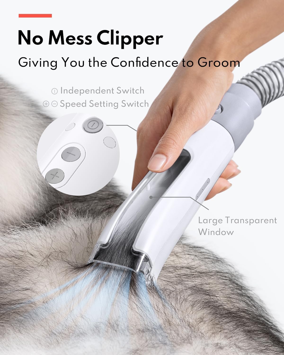 Homerunpet Pet Grooming Kit & Dog Hair Vacuum