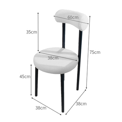 Casual Lamb's Wool Dining Chair – Cozy & Refined