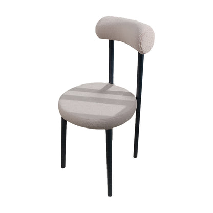 Casual Lamb's Wool Dining Chair – Cozy & Refined
