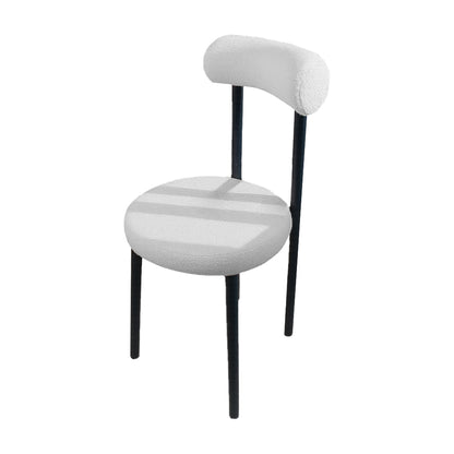 Casual Lamb's Wool Dining Chair – Cozy & Refined