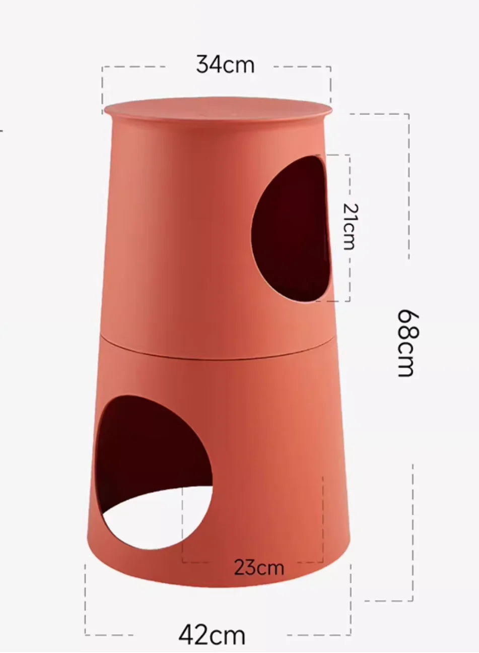 Multi-Functional Pet Cabin Side Table | Bar Stool Cat House 68cm