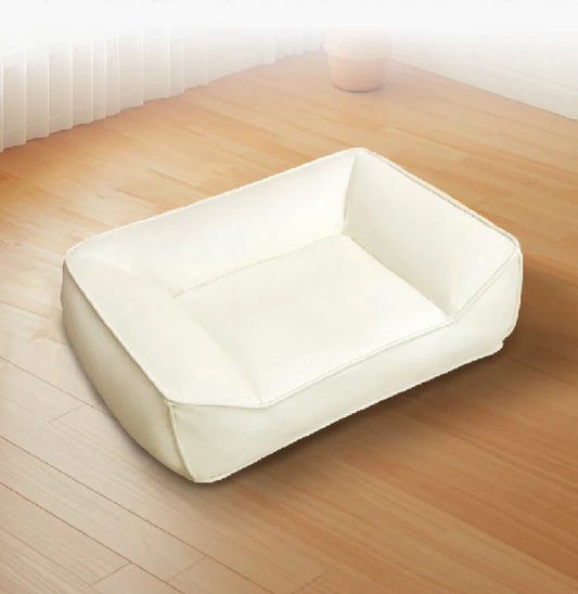 CasaDosa Pet Sofa Dog Bed Cat Couch Portable Comfortable Scratches Leather Four Seasons Use