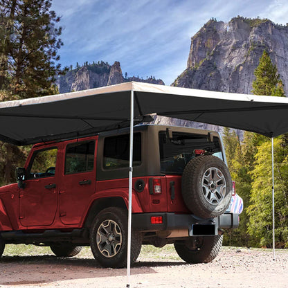 Outdoor Camping Wind 270° Fan-Shaped Car Side Tent – Waterproof Oxford Cloth, Sunshade and Rain Proof, Car Camping Tent