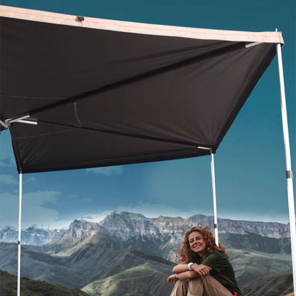 Outdoor Camping Wind 270° Fan-Shaped Car Side Tent – Waterproof Oxford Cloth, Sunshade and Rain Proof, Car Camping Tent