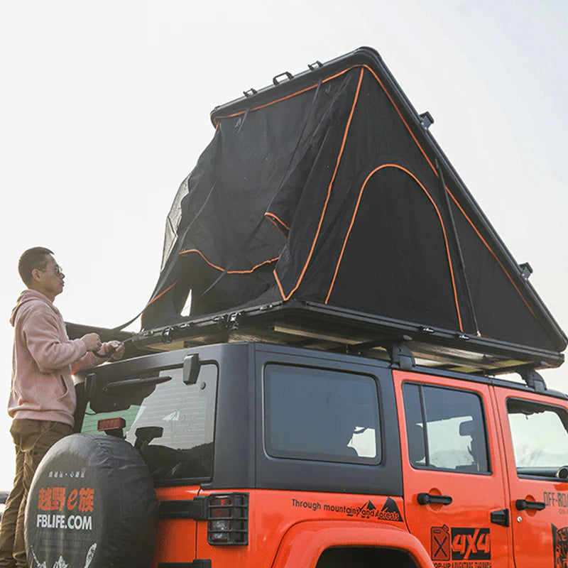 Hard Core Off-Road Wind Hard Shell Roof Tent – Rain Proof, Strong Wind Resistant, ABS Hard Shell Material, Quick Build Self-Driving Tent