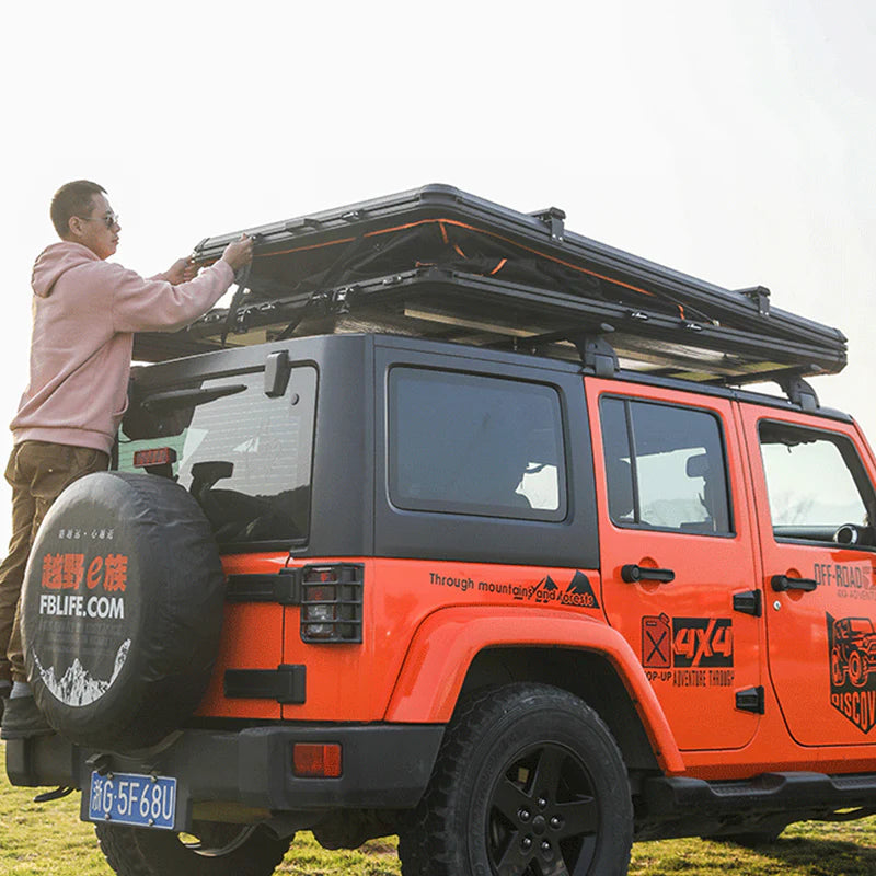 Hard Core Off-Road Wind Hard Shell Roof Tent – Rain Proof, Strong Wind Resistant, ABS Hard Shell Material, Quick Build Self-Driving Tent