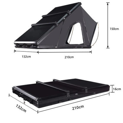 Hard Core Off-Road Wind Hard Shell Roof Tent – Rain Proof, Strong Wind Resistant, ABS Hard Shell Material, Quick Build Self-Driving Tent