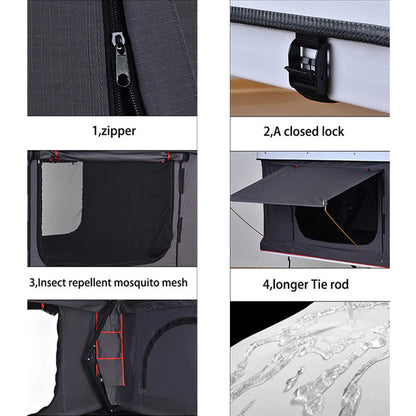 Vertical Roof Tent, Rainstorm Proof, Strong Wind Resistant – High-Intensity ABS Fast Lifting, Vehicle Self-Driving Tent