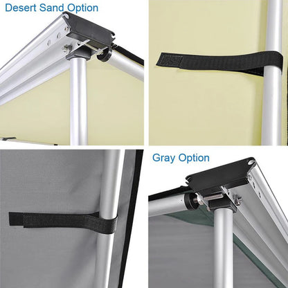 Car Side Tent for Outdoor Camping – 420D Oxford Fabric, Khaki Color, UPF50+ Sun Protection, 1.6×2.5M