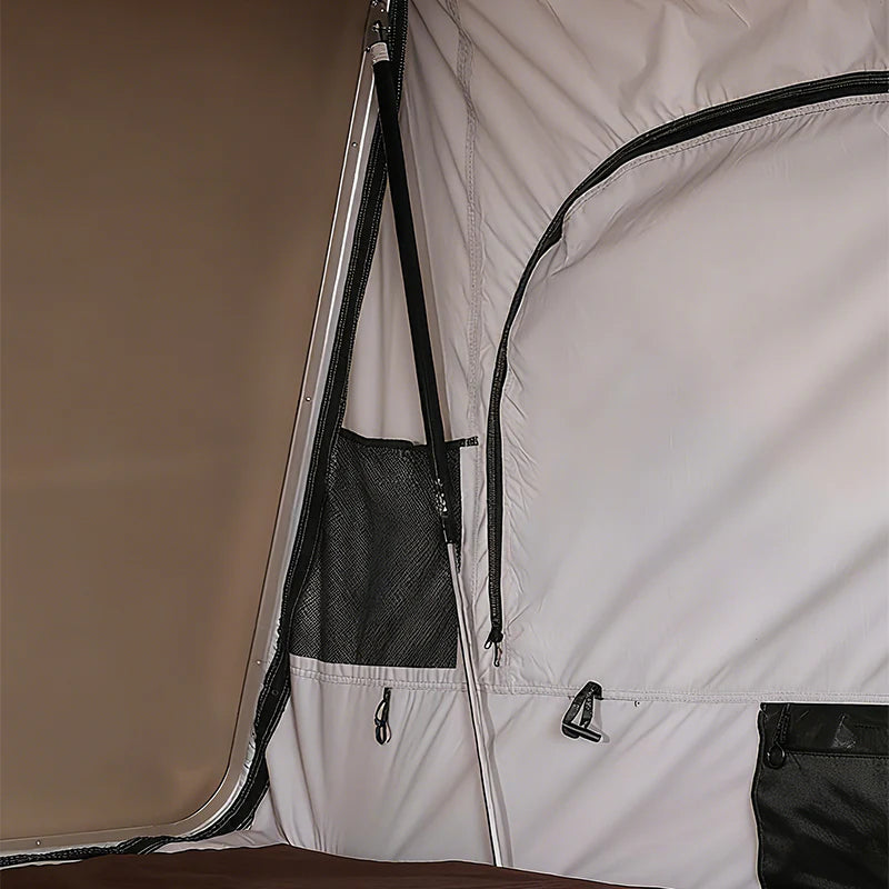 Roof-Mounted Camping Tent – Waterproof PU4000mm Car Roof Tent for Off-Road Vehicles &amp; Outdoor Camping (White)