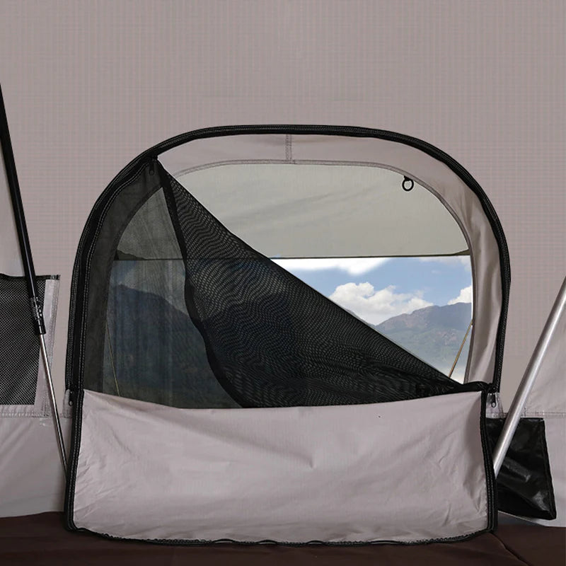 Roof-Mounted Camping Tent – Waterproof PU4000mm Car Roof Tent for Off-Road Vehicles &amp; Outdoor Camping (White)