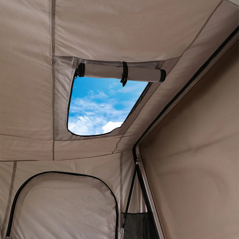 Roof-Mounted Camping Tent – Waterproof PU4000mm Car Roof Tent for Off-Road Vehicles &amp; Outdoor Camping (White)