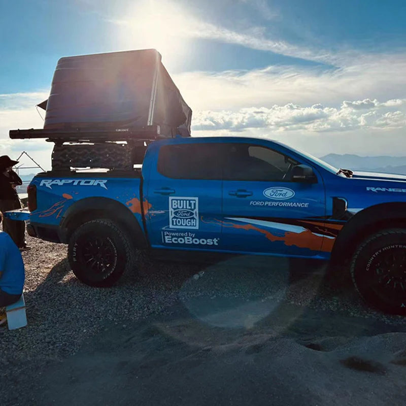 Roof Tent Flip SUV Off-Road Vehicle Outdoor Camping Car Tent – Premium Hardtop, Air Spring Assisted, 2-3 Person Capacity