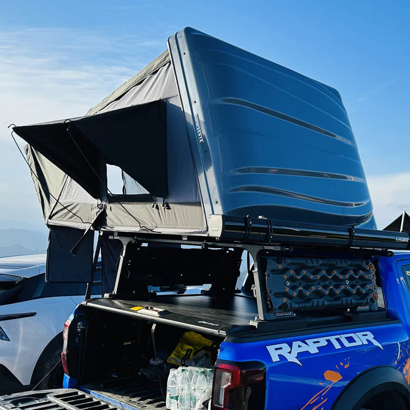 Roof Tent Flip SUV Off-Road Vehicle Outdoor Camping Car Tent – Premium Hardtop, Air Spring Assisted, 2-3 Person Capacity