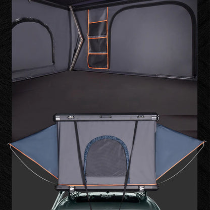 Flip Roof Tent for SUV & Off-Road Vehicles – PU3000mm Waterproof Car Roof Tent for Outdoor Camping (Black-Gray)