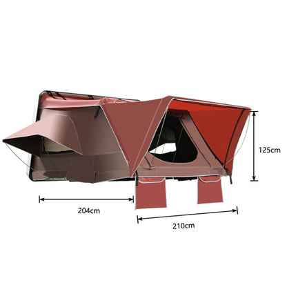 Roof Tent Flip SUV Off-Road Vehicle Outdoor Camping Car Tent – Premium Hardtop, Air Spring Assisted, 2-3 Person Capacity