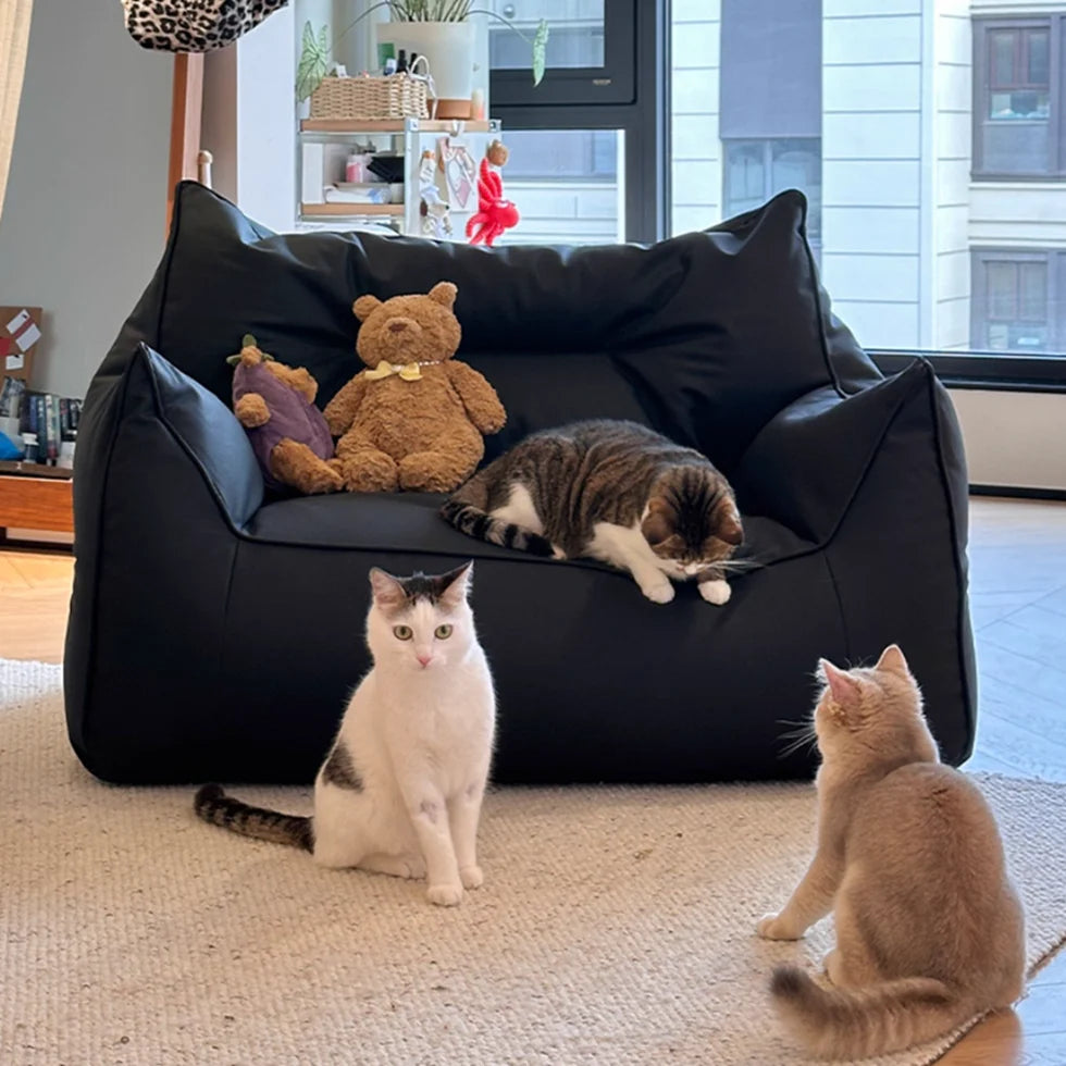 Pet-Friendly Sofa Lazy Sofa Pet-Proof Leatherette 120cm