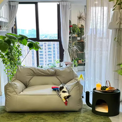 Pet-Friendly Sofa Lazy Sofa Pet-Proof Leatherette 120cm