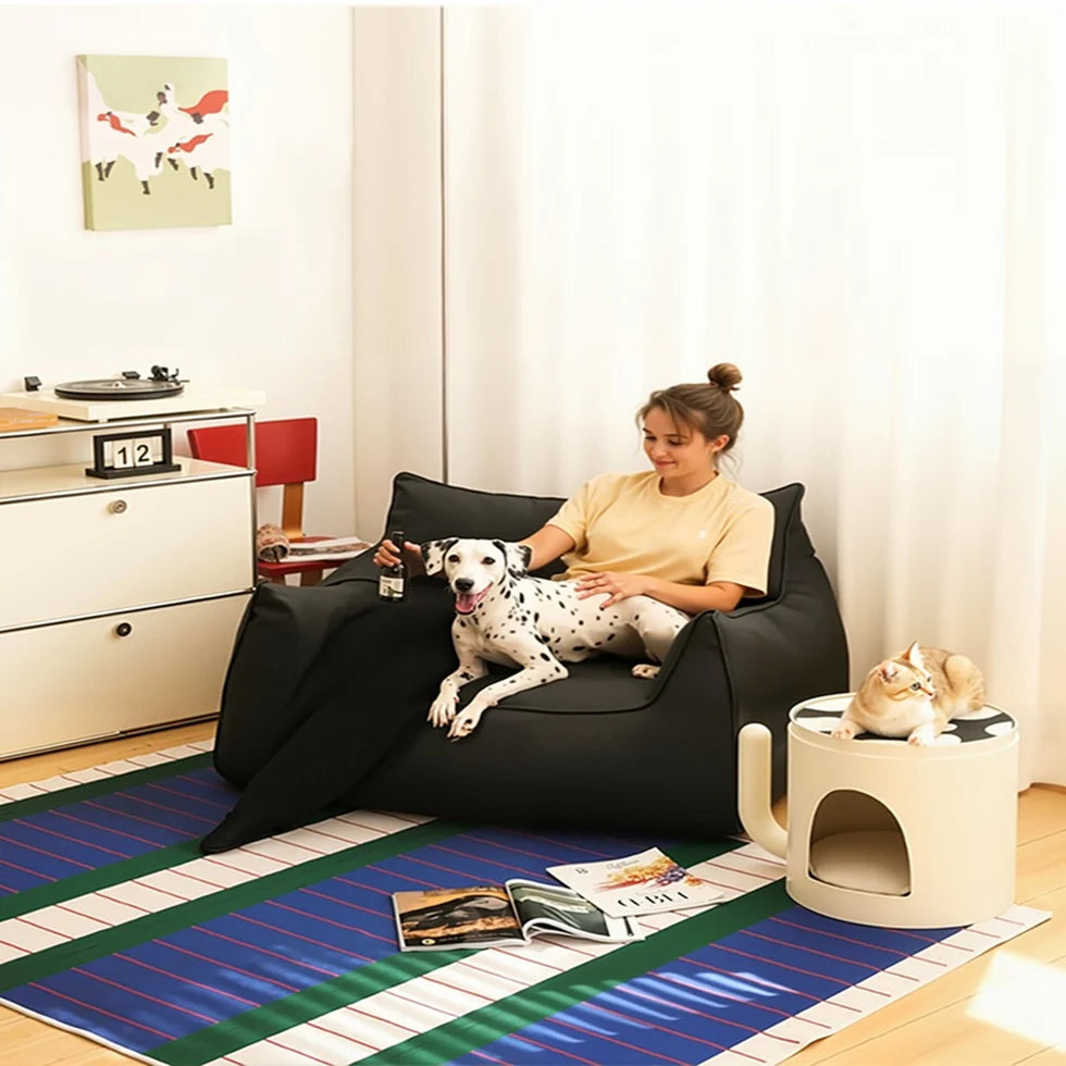 Pet-Friendly Sofa Lazy Sofa Pet-Proof Leatherette 120cm