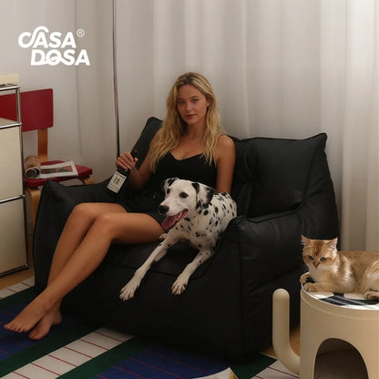 Pet-Friendly Sofa Lazy Sofa Pet-Proof Leatherette 120cm