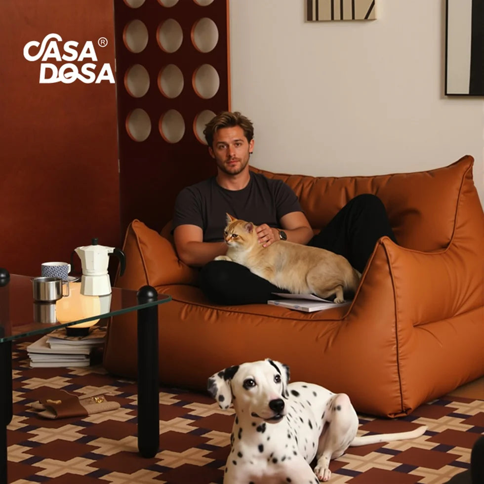 Pet-Friendly Sofa Lazy Sofa Pet-Proof Leatherette 120cm