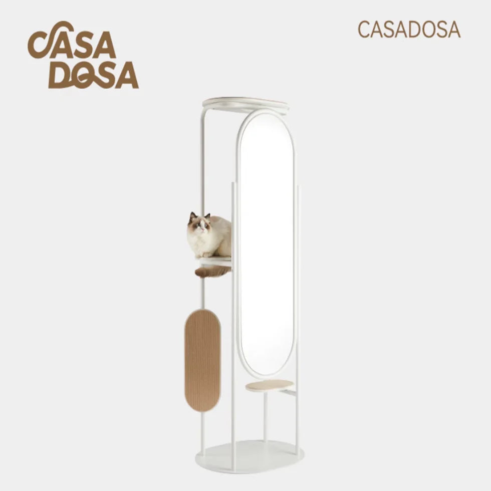 Dressing Mirror With Cat Tree Cat Scratching Board Pet-Friendly Furniture