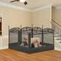 XXL Dog Whelping Pen 126cm | 8-Panel Metal Playpen with Waterproof Mat